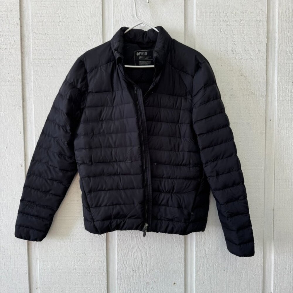 FIGS On-Shift Packable Puffer Jacket- Brand New, Black, Size Medium